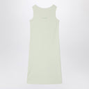 Vestido de algodón acanalado verde claro