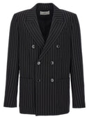 Ami Paris Pinstriped Double Breasted Blazer