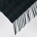 Destin British Green Check Wool et Cashmere Shawl