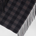 Destin Brown Check Wool And Cashmere Shawl