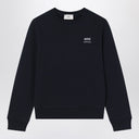 Ami Paris Navy Blue Sweatshirt With Logo