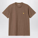 Carhartt Wip S/S Chase Chocolate/Gold Cotton T Shirt