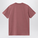 Carhartt Wip S/S Chase Dusty Fuchsia/Gold Cotton T Shirt