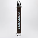 Il portachiavi Wip Carhartt con logo blu marrone/cielo