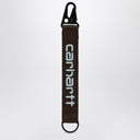 Il portachiavi Wip Carhartt con logo blu marrone/cielo