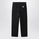 Carhartt Wip Single Knee Pant Black Płukany w bawełnie organicznej