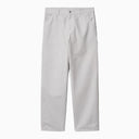 Carhartt Wip Single Knee Pant Sonyc Silver In Cotton