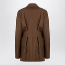Jil Sander braun Wolle Doppelbrustjacke