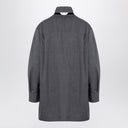Jil Sander Grey Wool Shirt With Scarf