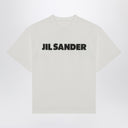 Jil Sander White Wide T-shirt avec logo