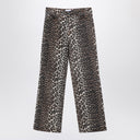 Ganni Izey Jeans With Leopard Print