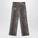 Ganni Izey Jeans With Leopard Print