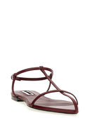 Jil Sander Sandalias de cuero de punta puntiaguda