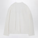 Jil Sander White Cotton Crewneck Sweatshirt With Logo