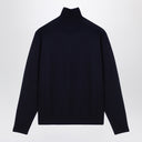 Jil Sander Blue Wool Turtleneck Sweater
