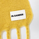 Jil Sander żółty mohair blend szalik