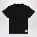 Jil Sander Black Cotton T Shirt With Logo Patch