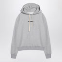 Jil Sander Light Grey Cotton Hoodie With Logo