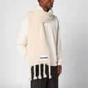 Jil Sander Ivory Mohair Mischschal