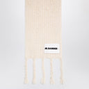 Jil Sander Ivory Mohair Mischschal