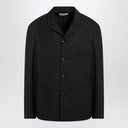 Lemaire Black Overshirt Jacket In Wool Blend
