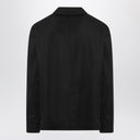 Lemaire Black Overshirt Jacket In Wool Blend