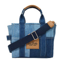 Mini Traveler Tote in Blue Denim Cotton