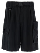 Y 3 pantalones cortos de bermudas de pierna ancha