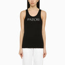 Patou Black Tank Top With Logo