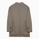 Maison Mihara Yasuhiro Beige Wool Blend Jacket With Raw Cut Hem