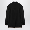 Maison Mihara Yasuhiro Black Wool Blend Jacket With Raw Cut Hem