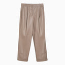 Calvin Klein Beige Leatherette Trousers