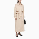 Calvin Klein Beige Cotton Blend Trench
