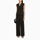Calvin Klein Black Viscose Blend Waistcoat
