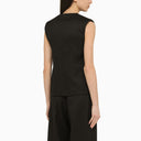 Calvin Klein Black Viscose Blend Waistcoat