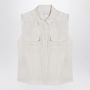 Calvin Klein Shirt senza maniche in avorio