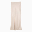 Calvin Klein Cream Long Skirt In Viscose Blend