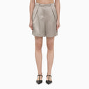 Calvin Klein Sand Coloured Linen Blend Bermuda Shorts