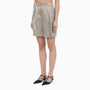 Calvin Klein Sand Coloured Linen Blend Bermuda Shorts