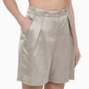 Calvin Klein Sand Coloured Linen Blend Bermuda Shorts