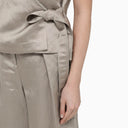 Calvin Klein Sand Coloured Viscose Blend Top With Bow