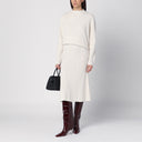 Calvin Klein White Ribbed Wool Jumper