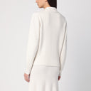 Calvin Klein White Ribbed Wool Jumper