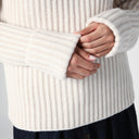 Calvin Klein Ivory Wool Turtleneck Sweater