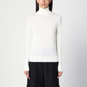 Calvin Klein White Wool Turtleneck Sweater