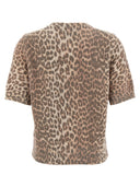 Ganni 'Leopard Wool Mix' t Shirt