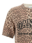 Ganni 'Leopard Wool Mix' t Shirt