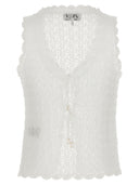 Ganni 'Shiny Pointelle Knit' Vest