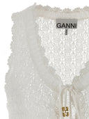 Ganni 'Shiny Pointelle Knit' Vest