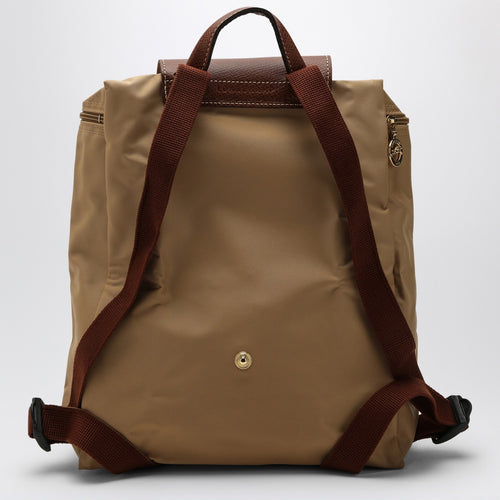 Longchamp Extra Back Pocket Brown Leather Backpack store